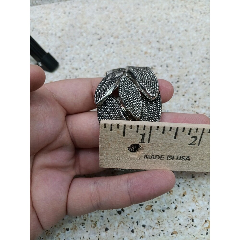 Women's Silver Hinged Cuff Bracelet - image 8